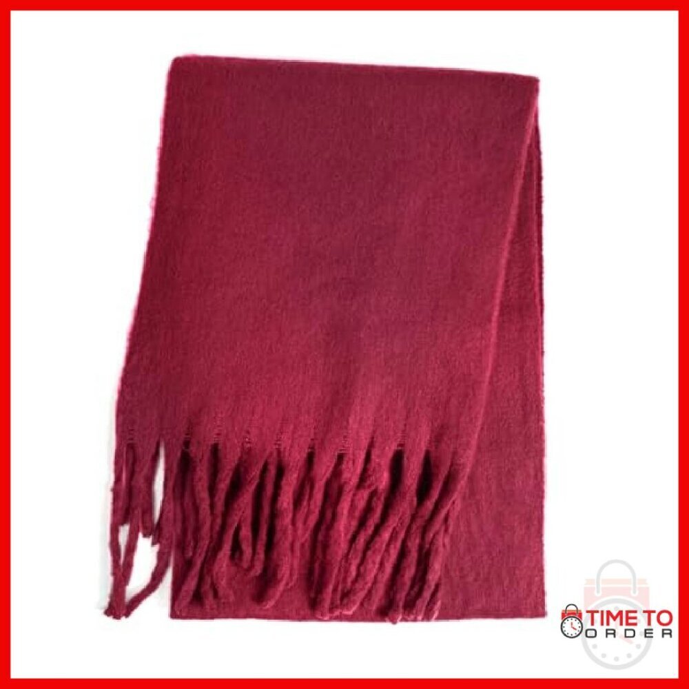Oversized Winter Scarf Chunky Blanket Wrap Thick Warm Polyester - Picture 7 of 7
